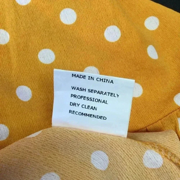 Cupshe Womens Orange Yellow Polka Dot Side Tie Ruffled Trim Wrap Dress Size 2XL - Picture 6 of 10